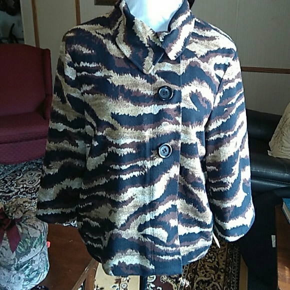 Dress Barn Jackets & Blazers - Short  capelike back and Brown cardigan